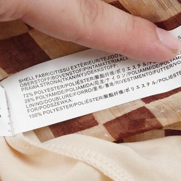 Moon River Checkerboard One-Shoulder Cut-Out Midi Dress Womens Small Cottagecore - Picture 8 of 13